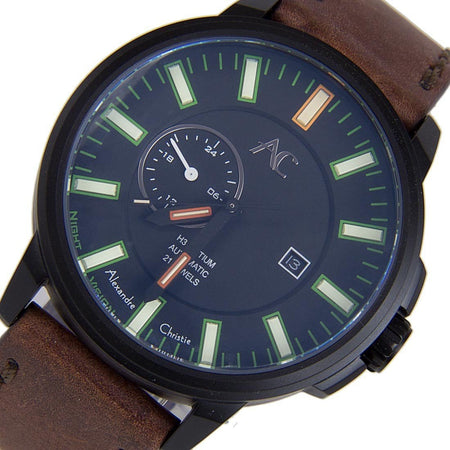 9202NMALIPBAGN Alexandre Christie Night Vision Mens Automatic Watch - Watch Keepers