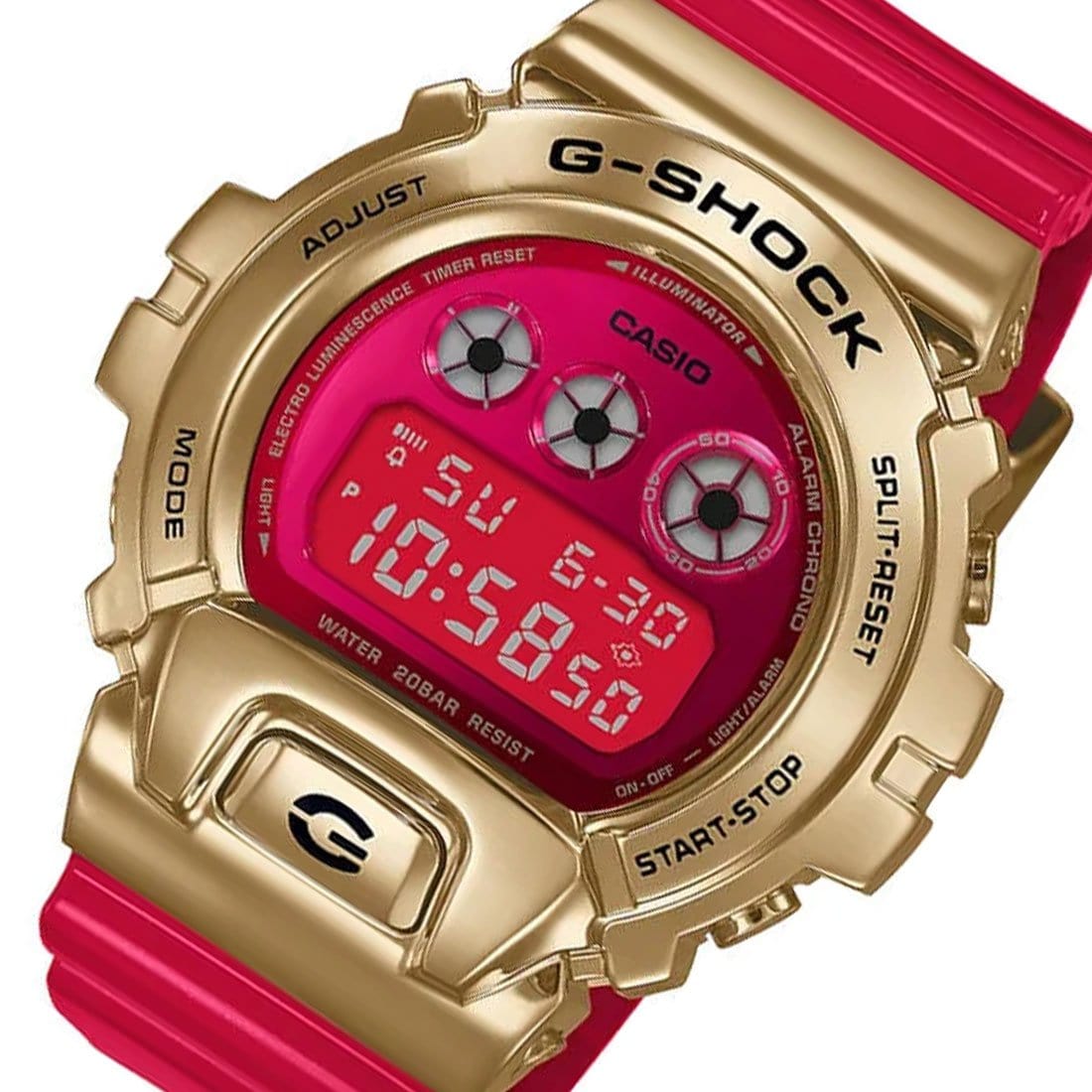 G shock red and on sale gold