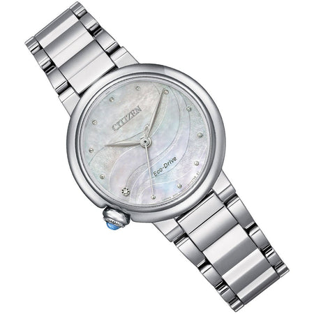 Citizen L Eco-Drive Analog Ladies Mother of Pearl Dial Dress Watch EM0910-80D