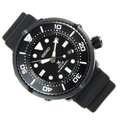 SBDN049J Seiko Solar Prospex JDM Analog 200M Black Dial Male Divers Watch