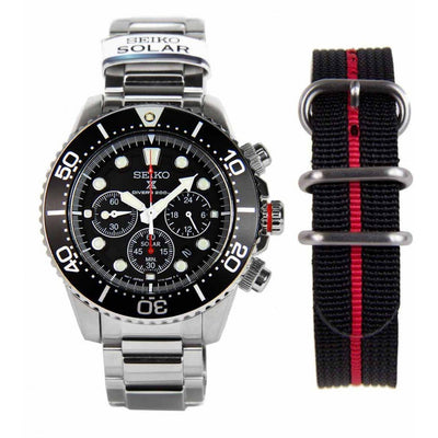 Seiko Solar Prospex Watch SSC015P1 SSC015 with Extra Strap