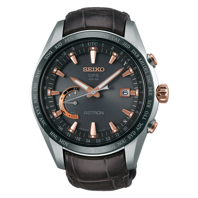 Seiko Astron GPS Solar World Time Titanium Mens Watch SSE095