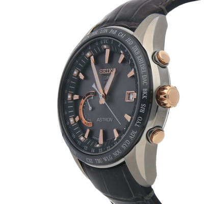 Seiko Astron GPS Solar World Time Titanium Mens Watch SSE095