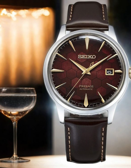 Load image into Gallery viewer, SEIKO Presage Cocktail Time &#39;Pomegranate Honey&#39; SRPL21J1 70th anniversary of Seiko in Taiwan.
