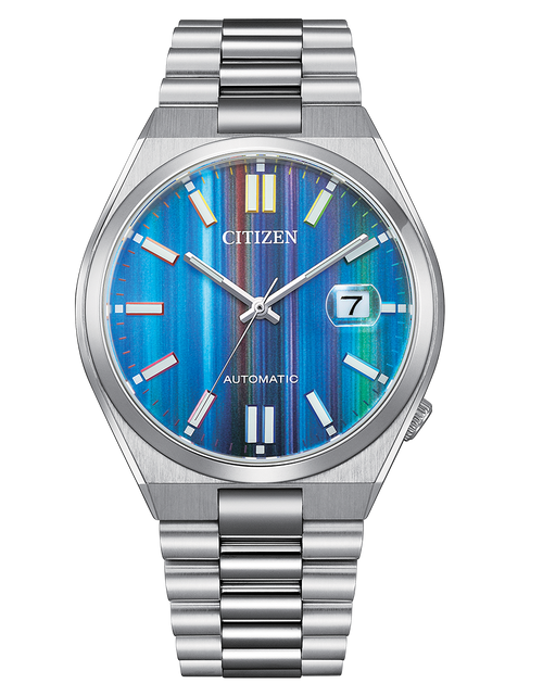 Load image into Gallery viewer, Citizen NJ0151-53W &#39;Tsuyosa&#39; Multi-Colored Vertical Stripe Patterned Dial Automatic Men&#39;s Watch NJ0151-53W
