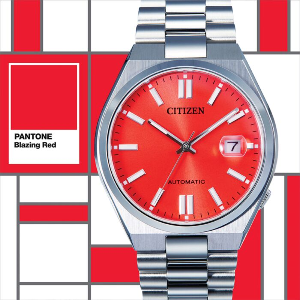 Citizen X Pantone Automatic BLAZING RED Ltd Watch - NJ0158-89W