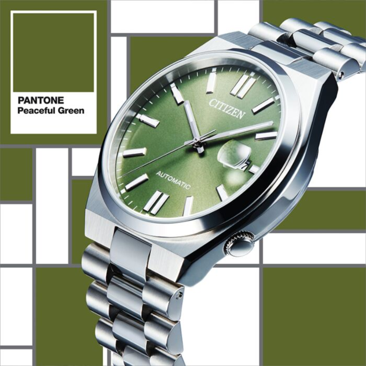 Citizen X Pantone Automatic PEACEFUL GREEN Ltd Watch - NJ0158-89Z