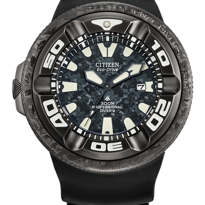 Citizen Godzilla Ecozilla Eco Drive Black Dial Polyurethane Strap BJ8056-01E BJ8056 Limited Edition