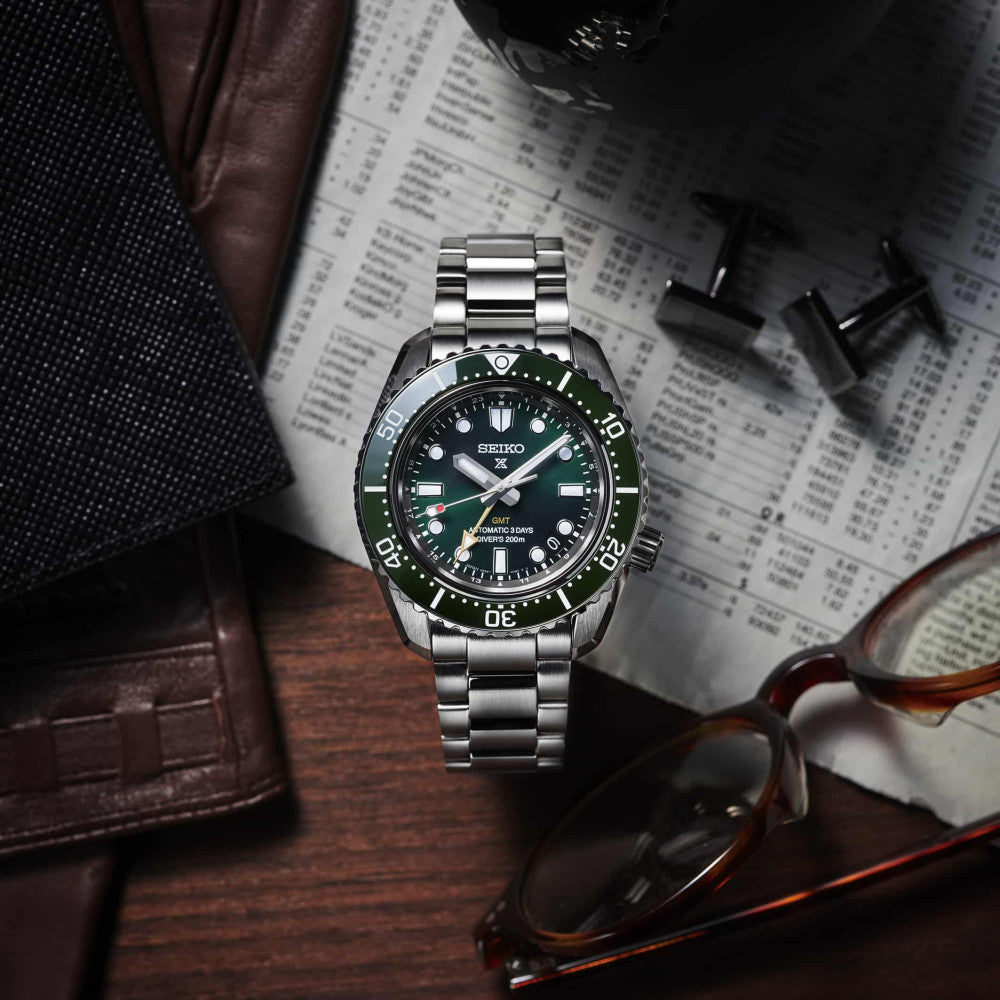 Seiko Prospex Marine Green GMT Automatic Watch SPB381 SPB381J SPB381J1