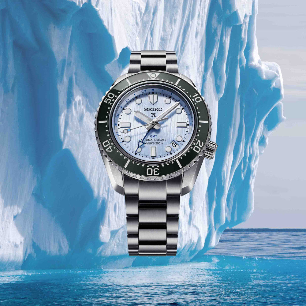 Seiko Prospex Glacier Blue GMT Automatic Watch SPB385 SPB385J SPB385J1