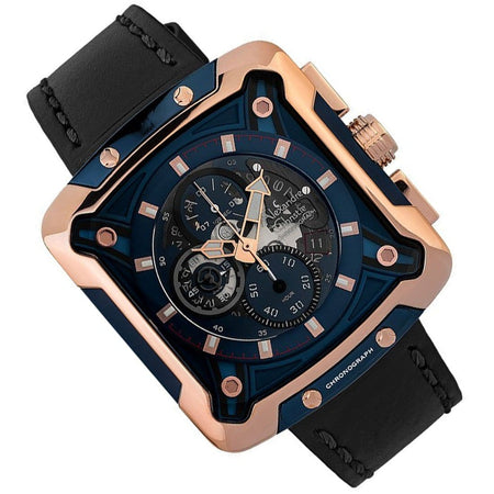 Alexandre Christie 2959 BFB Blue Rose Gold Multifunction Ladies Luxury Watch