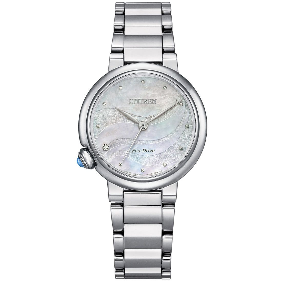 Citizen L Eco-Drive Analog Ladies Mother of Pearl Dial Dress Watch EM0910-80D