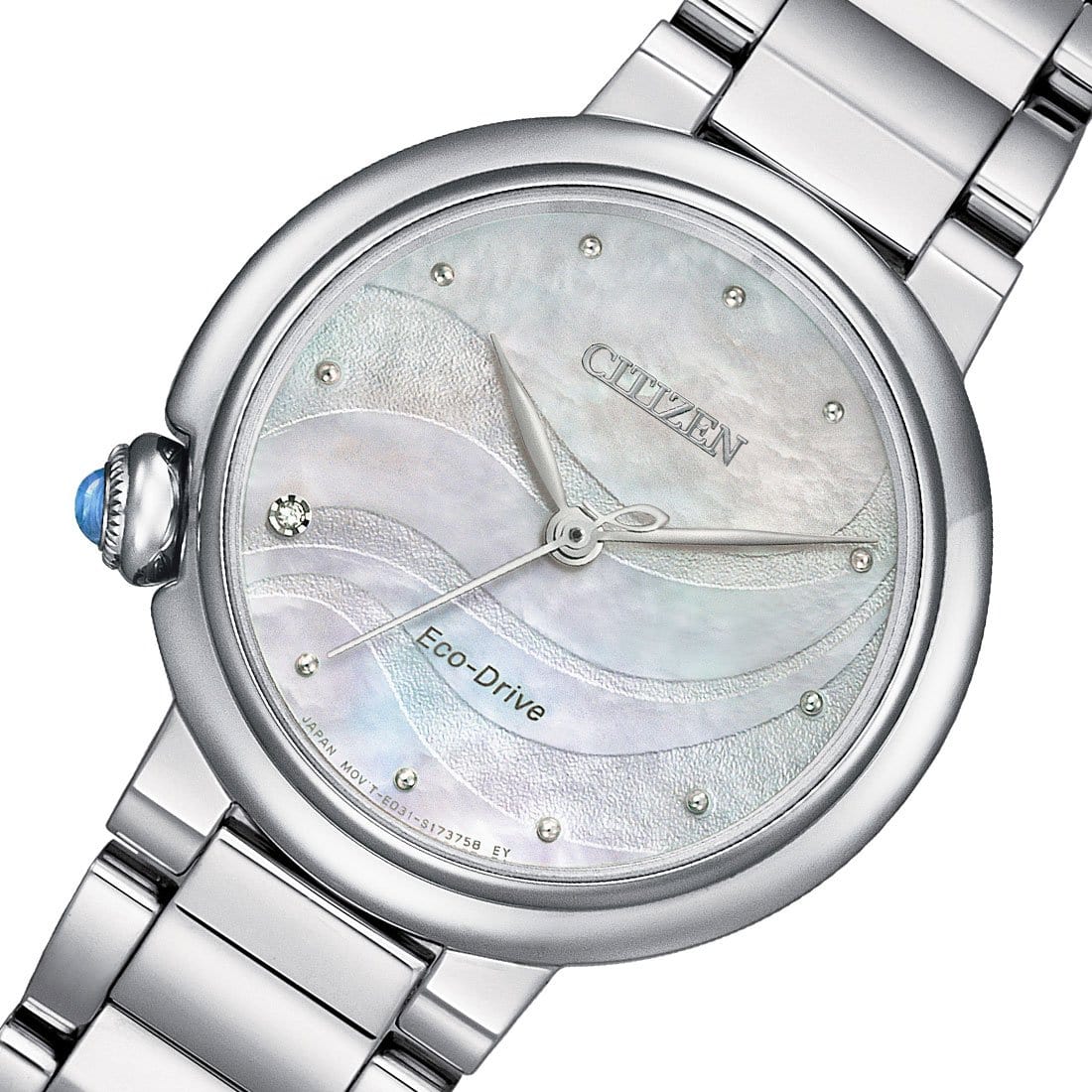 Citizen L Eco-Drive Analog Ladies Mother of Pearl Dial Dress Watch EM0910-80D