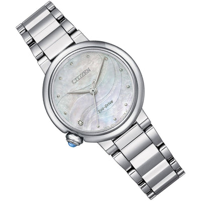 Citizen L Eco-Drive Analog Ladies Mother of Pearl Dial Dress Watch EM0910-80D
