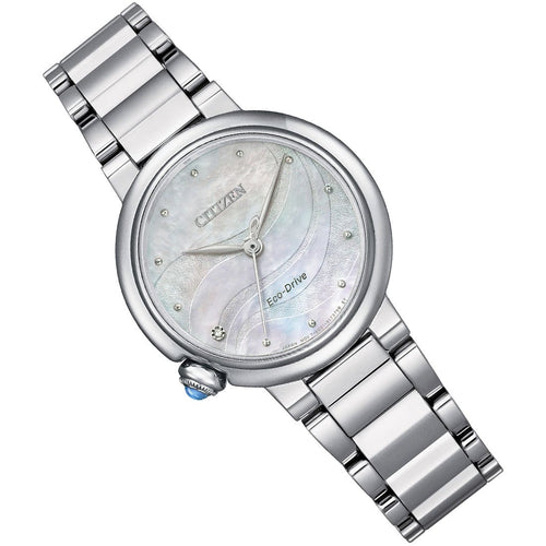 Citizen L Eco-Drive Analog Ladies Mother of Pearl Dial Dress Watch EM0910-80D