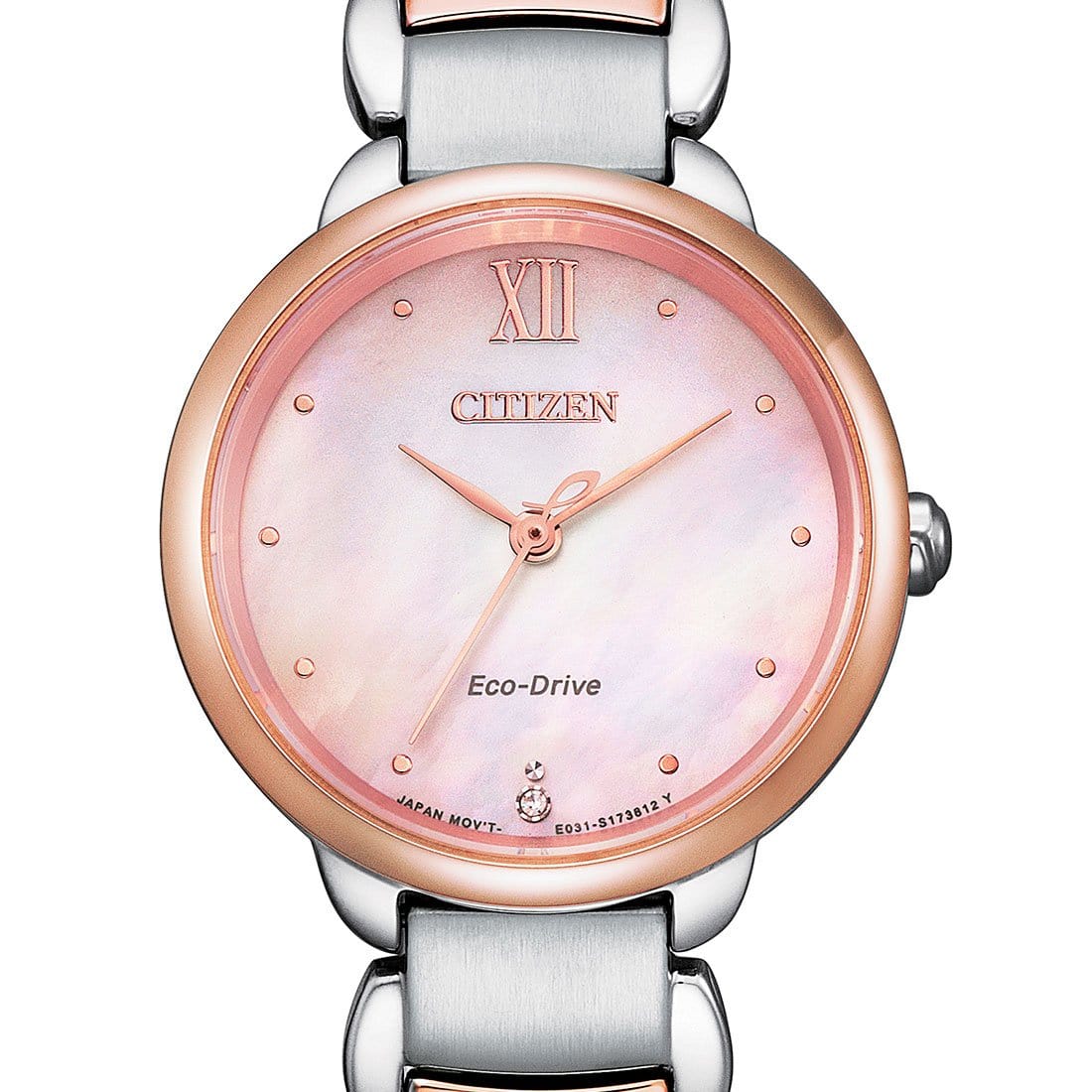 Citizen L Eco-Drive Analog Ladies Mother of Pearl Dial Dress Watch EM0924-85Y