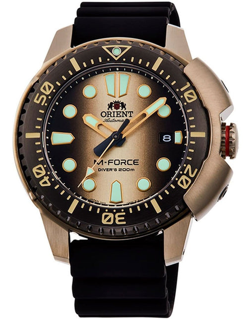 Load image into Gallery viewer, Orient M-FORCE Automatic Power Reserve 200M Diver Watch RA-AC0L05G00B RA-AC0L05G
