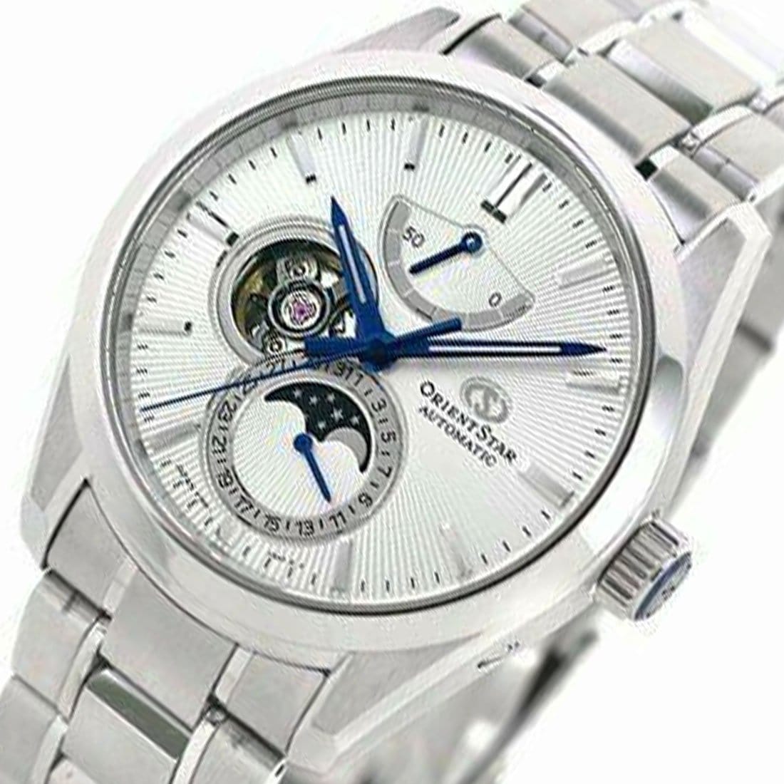 RE-AY0002S00B RE-AY0002S Orient Star Moon Phase Classic Automatic Open Heart Watch