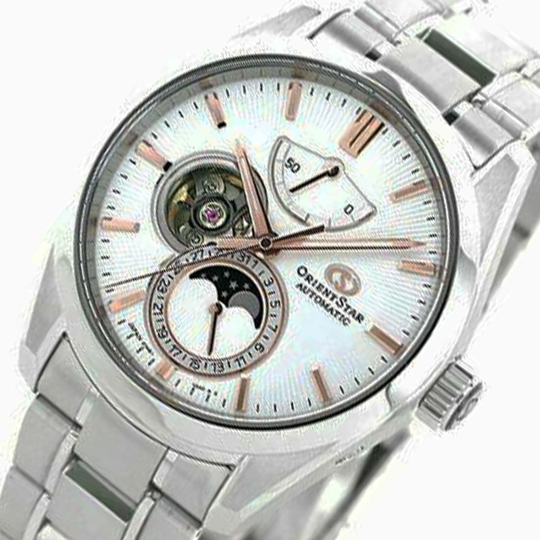 RE-AY0003S00B RE-AY0003S Orient Star Moon Phase Classic Automatic Open Heart Watch