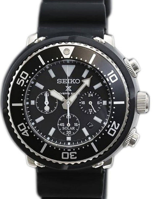 Load image into Gallery viewer, SBDL037 Seiko Prospex Solar 200M Rubber Strap Date Mens Dive Watch
