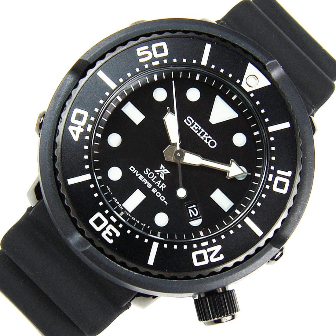 SBDN049J Seiko Solar Prospex JDM Analog 200M Black Dial Male Divers Watch