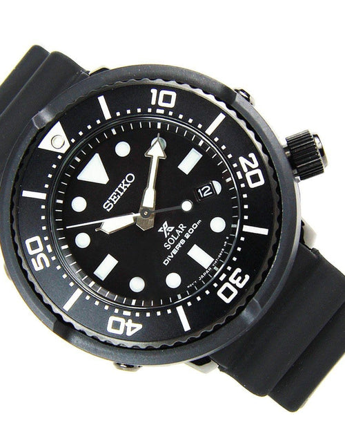 Load image into Gallery viewer, SBDN049J Seiko Solar Prospex JDM Analog 200M Black Dial Male Divers Watch
