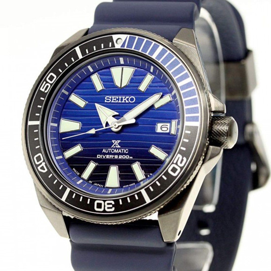 Seiko prospex srpd09 special edition online blue silicone automatic divers watch