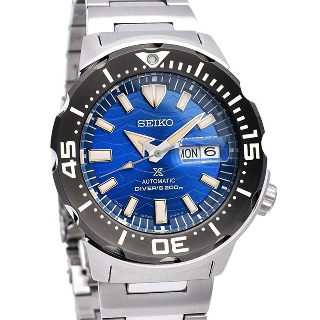 SBDY045 Seiko Monster Prospex Automatic 200M Blue Dial Mens Dive Watch