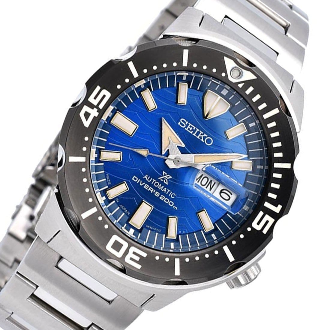 SBDY045 Seiko Monster Prospex Automatic 200M Blue Dial Mens Dive Watch