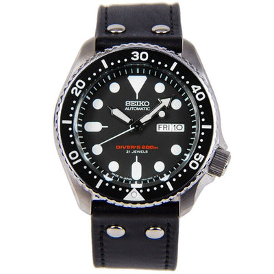 Seiko Mechanical Japan Watch SKX007 SKX007J1 with Leather Bracelet