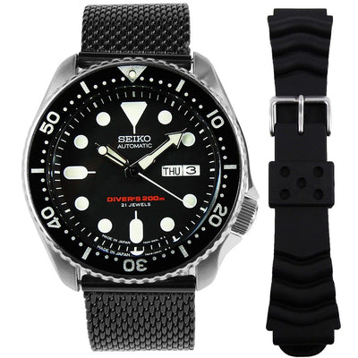 Seiko Divers Automatic Watch SKX007 SKX007J1 with Extra Stainless Mesh Strap