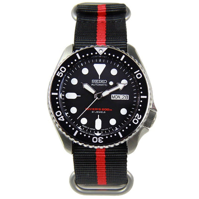 Seiko Automatic 200M Analog Mens Dive Watch with Extra Strap SKX007J SKX007J1