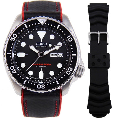 Seiko Mechanical Made in Japan Watch SKX007 SKX007J1 with Hybrid Bracelet