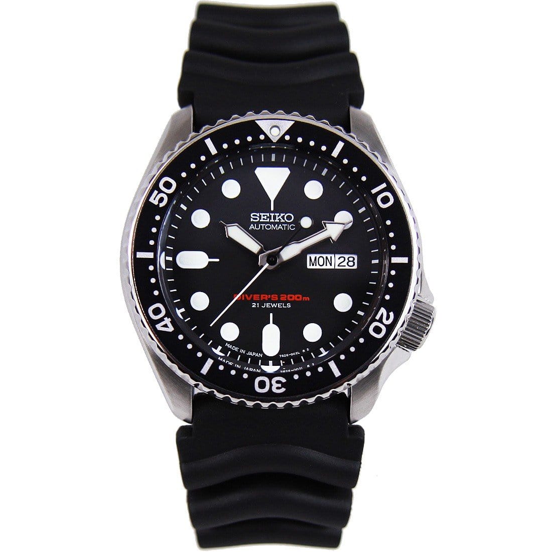 Seiko Automatic WR200M Gents Dive Watch w/ Extra Strap SKX007J1 SKX007J
