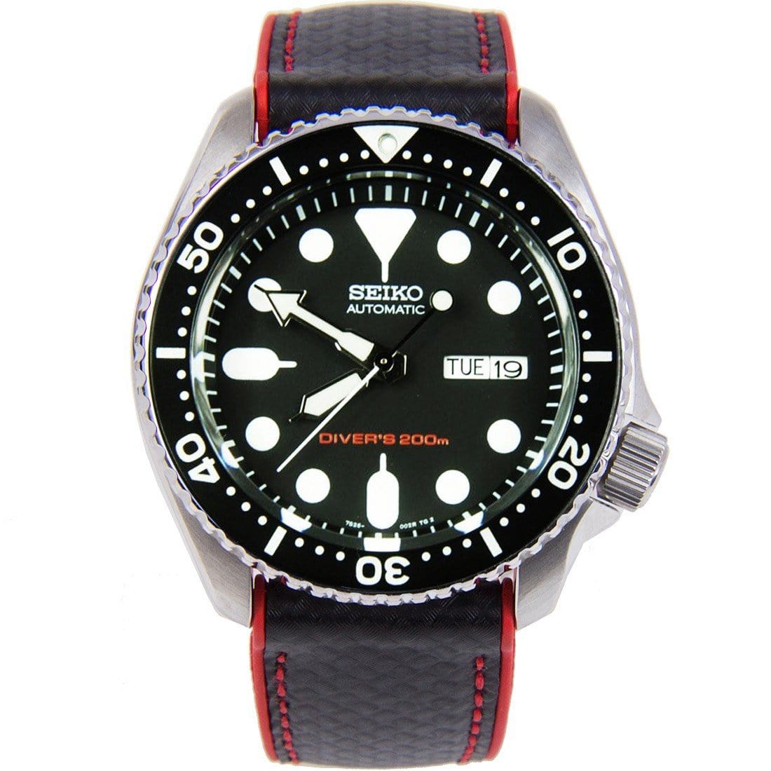 SKX007K2 SKX007K Seiko Automatic 200M Analog Male Divers Watch with Extra Strap