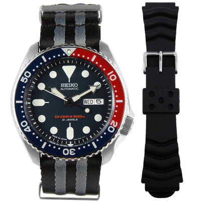 SKX009J1 SKX009J Seiko Automatic Analog Male Divers Watch with Extra Strap