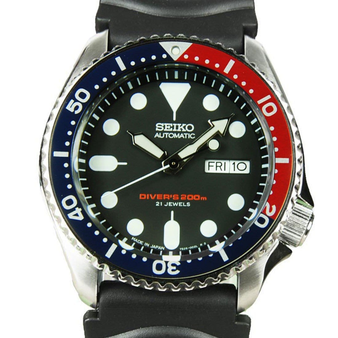 Seiko SKX009J1 SKX009J Automatic Male Divers Watch w/ Extra Strap