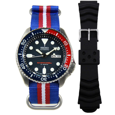 SKX009J SKX009J1 Seiko Automatic Japan Made Male Divers Watch with Extra Strap