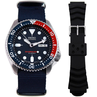 SKX009J SKX009J1 Seiko Automatic 21 Jewels Male Divers Watch w/ Extra Strap