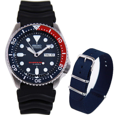 SKX009J SKX009J1 Seiko Automatic 21 Jewels Male Divers Watch w/ Extra Strap