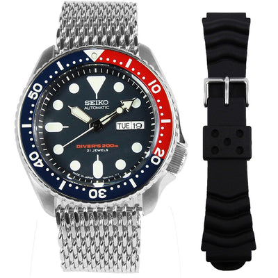 SKX009J SKX009J1 Seiko Automatic Japan Male Divers Watch with Extra Strap