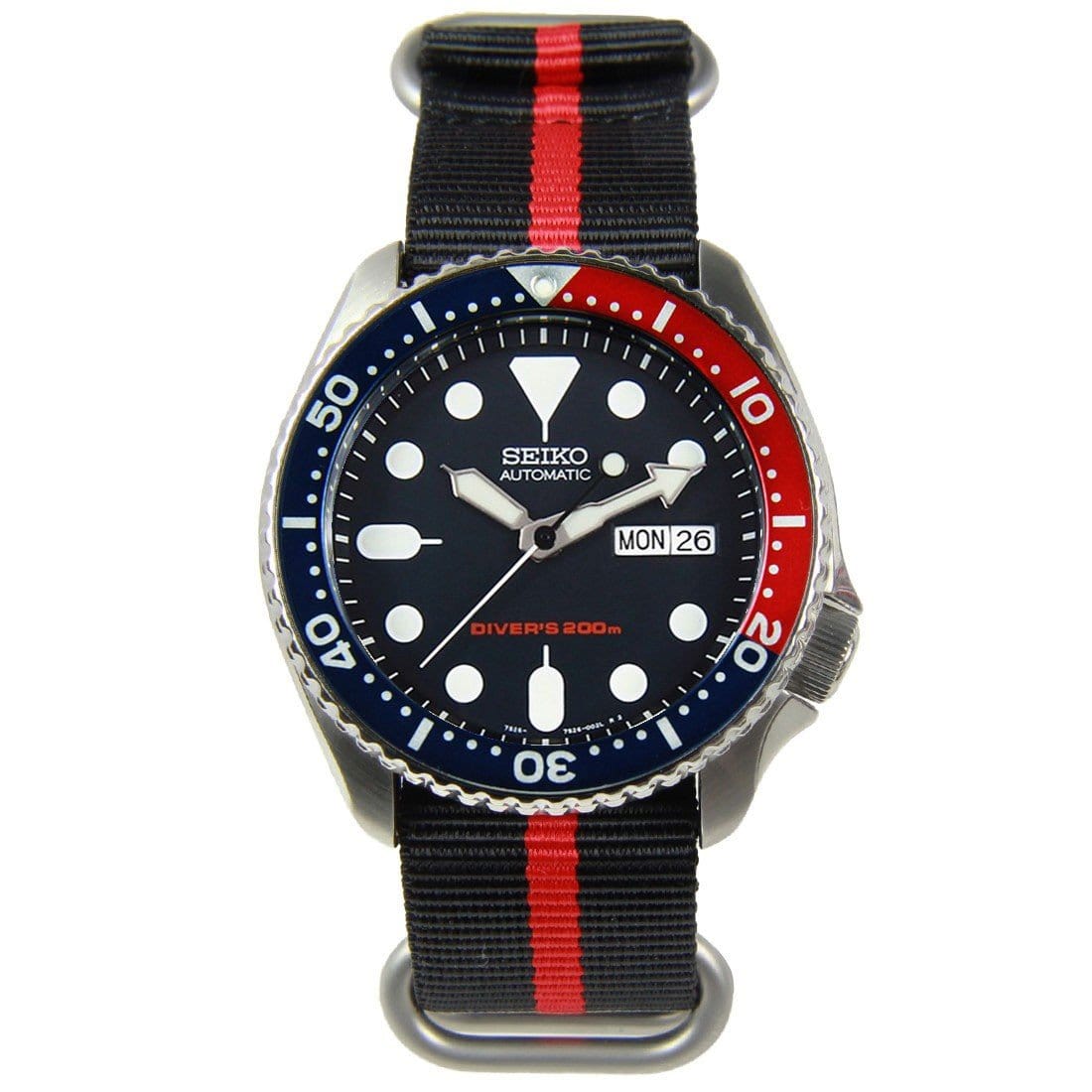 SKX009K1 SKX009 Seiko Automatic Analog Mens Dive Watch with Extra Strap