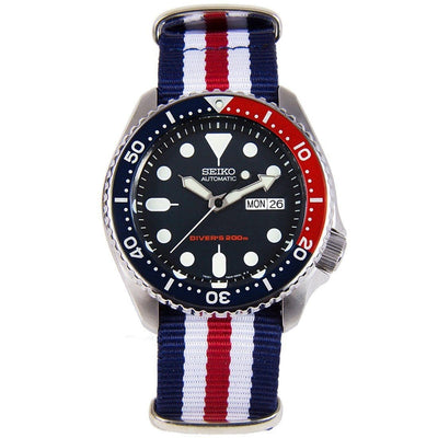 SKX009K1 SKX009 Seiko Automatic Blue Dial Mens Dive Watch with Extra Strap