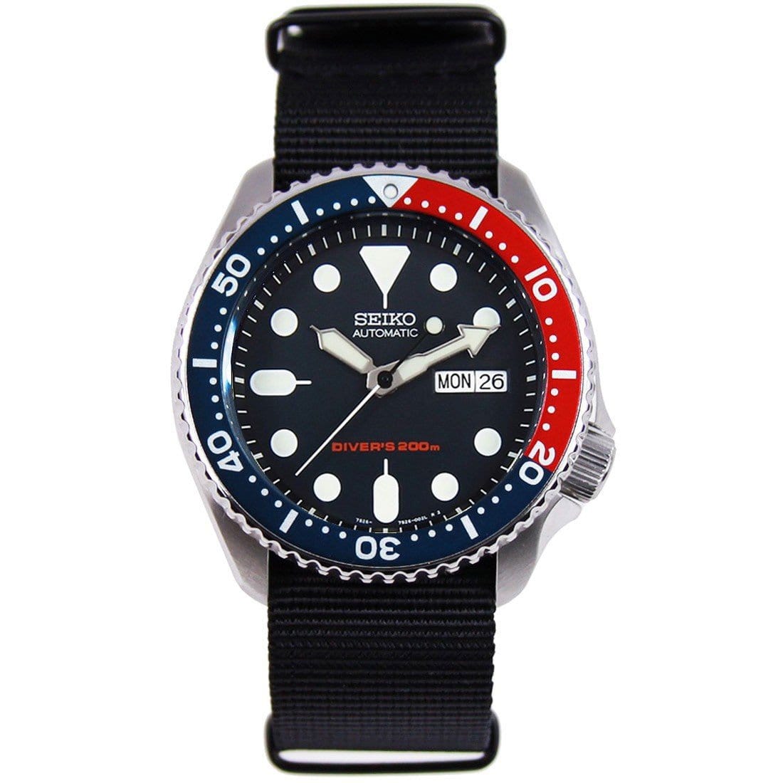 SKX009K1 SKX009K Seiko Automatic Blue Dial Male Divers Watch with Extra Strap