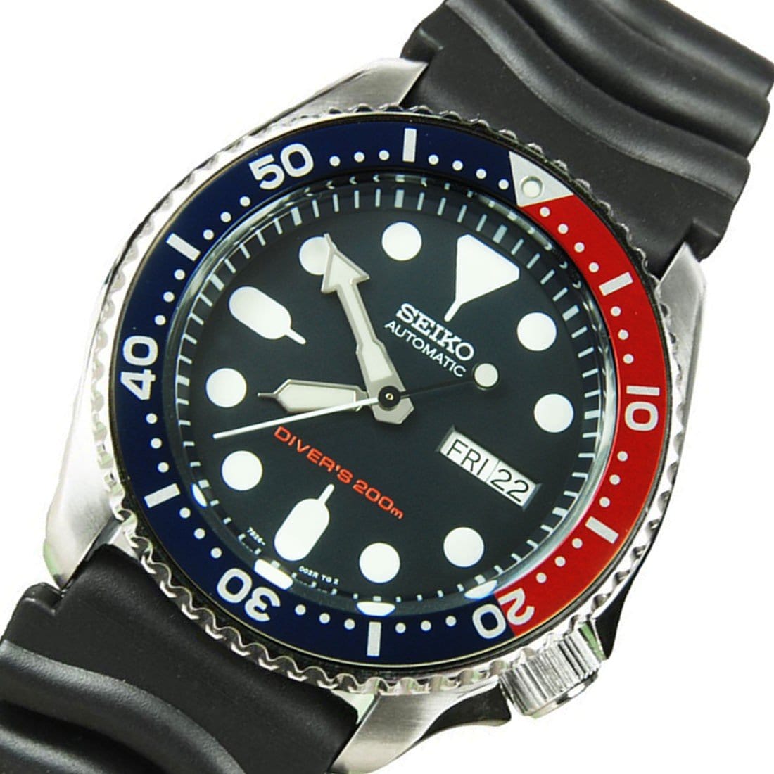 SKX009K1 SKX009K Seiko Automatic Day Date Male Divers Watch with Extra Strap