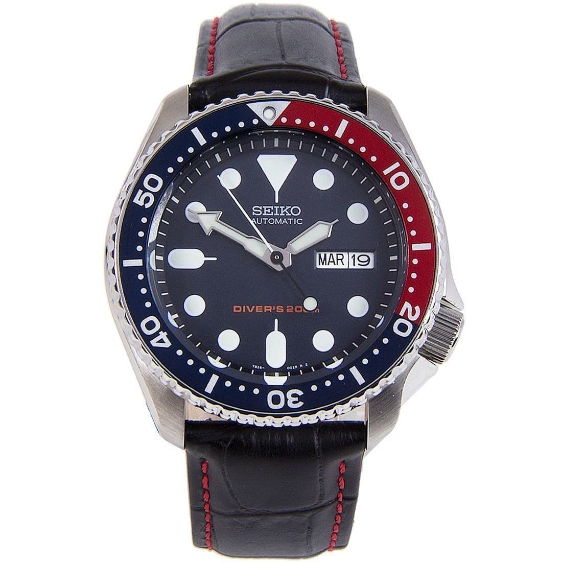 SKX009K2 Seiko Automatic Analog Mens Dive Watch with Extra Strap