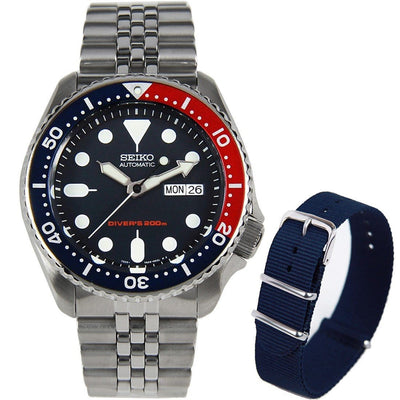 SKX009K2 SKX009K Seiko Automatic Analog Male Divers Watch with Extra Strap