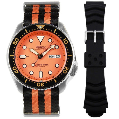SKX011J SKX011J1 Seiko Automatic 21 Jewels Male Divers Watch + Extra Strap