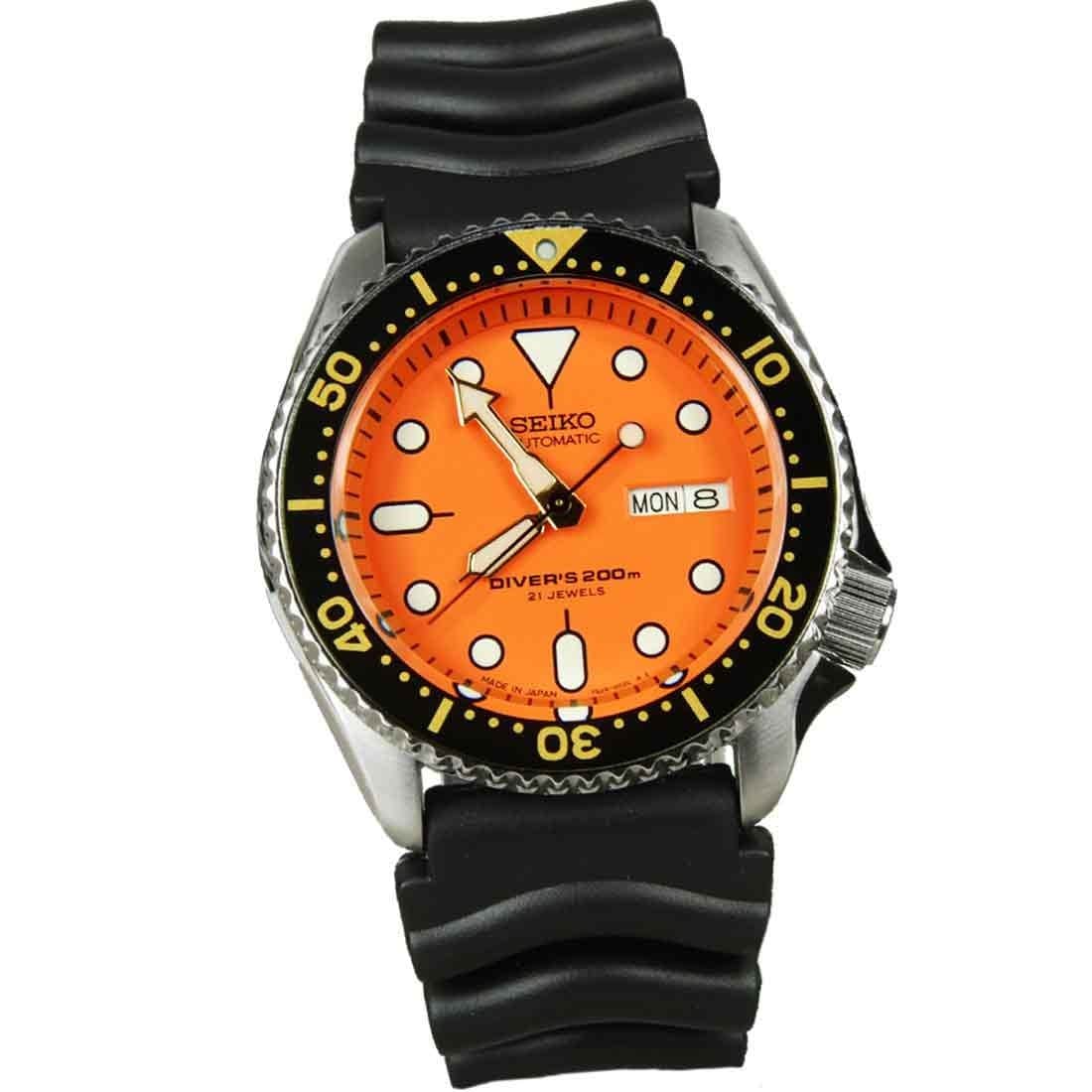 Seiko Automatic 21 Jewels Mens Dive Watch w/ EXTRA STRAP SKX011J SKX011J1