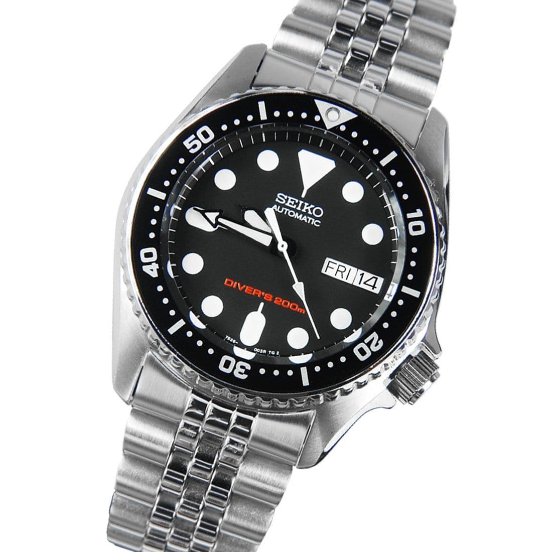 Seiko Automatic Luminous Watch SKX013 SKX013K1 with Leather Strap